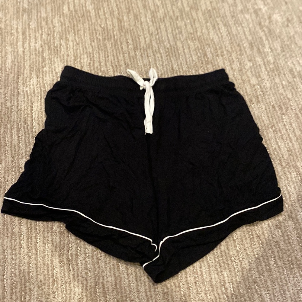 PJ place black pajama shorts